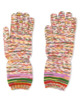 marl knit gloves