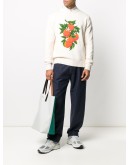   orange intarsia knit jumper  