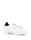 logo-print leather sneakers