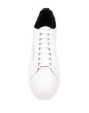 logo-print leather sneakers