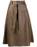 tie-waist A-line skirt 