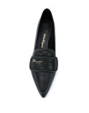 leather point-toe loafers