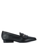 leather point-toe loafers