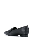 leather point-toe loafers