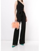 one-shoulder fitted jumpsuit