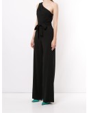one-shoulder fitted jumpsuit