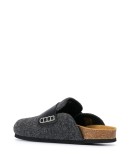 logo-embroidered loafer mules