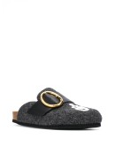 logo-embroidered loafer mules