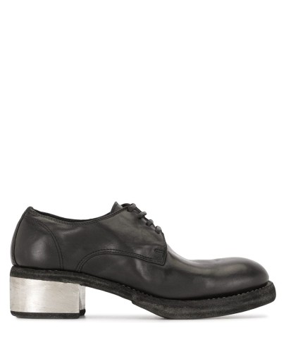 contrast heel lace-up shoes