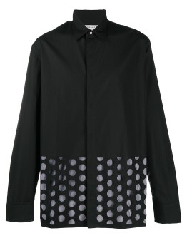 circle cut-out detail shirt