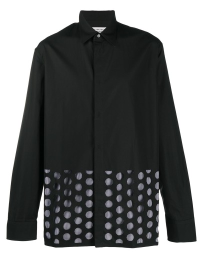 circle cut-out detail shirt