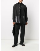 circle cut-out detail shirt