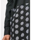 circle cut-out detail shirt