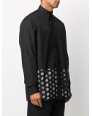 circle cut-out detail shirt