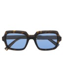 blue-tint square sunglasses