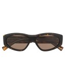 geometric-frame wide-arm sunglasses
