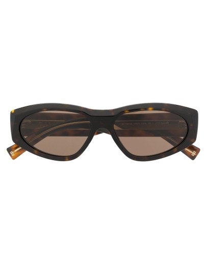 geometric-frame wide-arm sunglasses