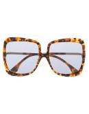 oversize tortoise-shell sunglasses