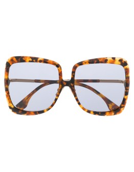 oversize tortoise-shell sunglasses
