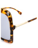 oversize tortoise-shell sunglasses