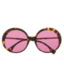 oversize round frame sunglasses