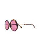 oversize round frame sunglasses