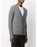 embroidered logo cardigan
