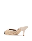 pointed-toe leather mules