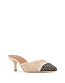 pointed-toe leather mules