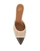 pointed-toe leather mules