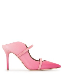 pointed-toe leather mules