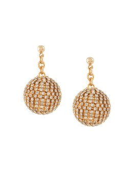 crystal-embellished sphere pendant earrings