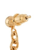 crystal-embellished sphere pendant earrings