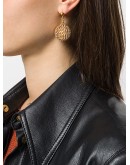 crystal-embellished sphere pendant earrings