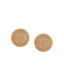 crystal-embellished spherical clip-on earrings