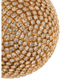 crystal-embellished spherical clip-on earrings