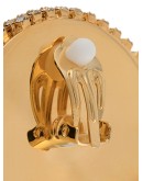 crystal-embellished spherical clip-on earrings