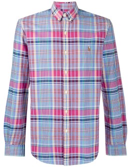 logo check long-sleeve shirt