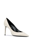 pointed-toe leather pumps