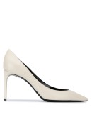 pointed-toe leather pumps