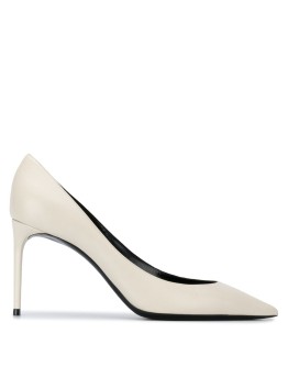 pointed-toe leather pumps