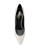 pointed-toe leather pumps