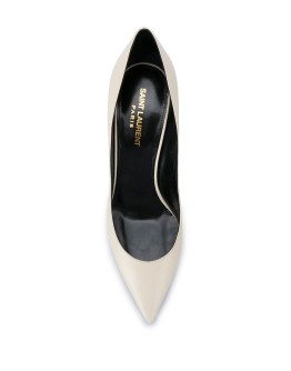 pointed-toe leather pumps