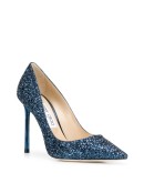  Romy glitter-embellished 100mm pumps 