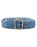 braided denim belt