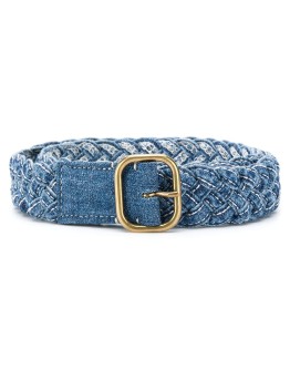 braided denim belt