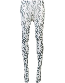 abstract-print tights 