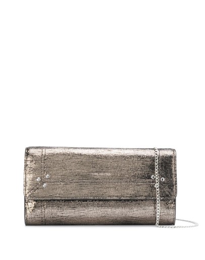 Portefeuille metallized clutch bag