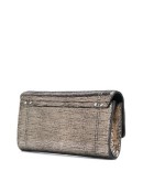 Portefeuille metallized clutch bag