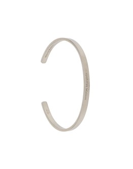engraved logo thin cuff bracelet